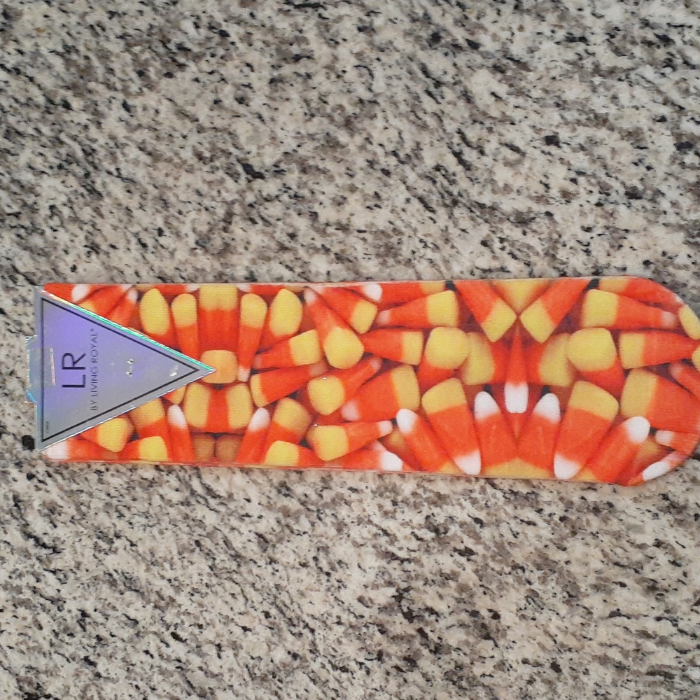 Candy Corn Allover Print Stretch Crew Socks New! Unisex